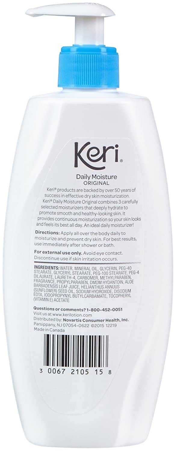 Hands applying Keri Original Moisture Therapy to dry skin