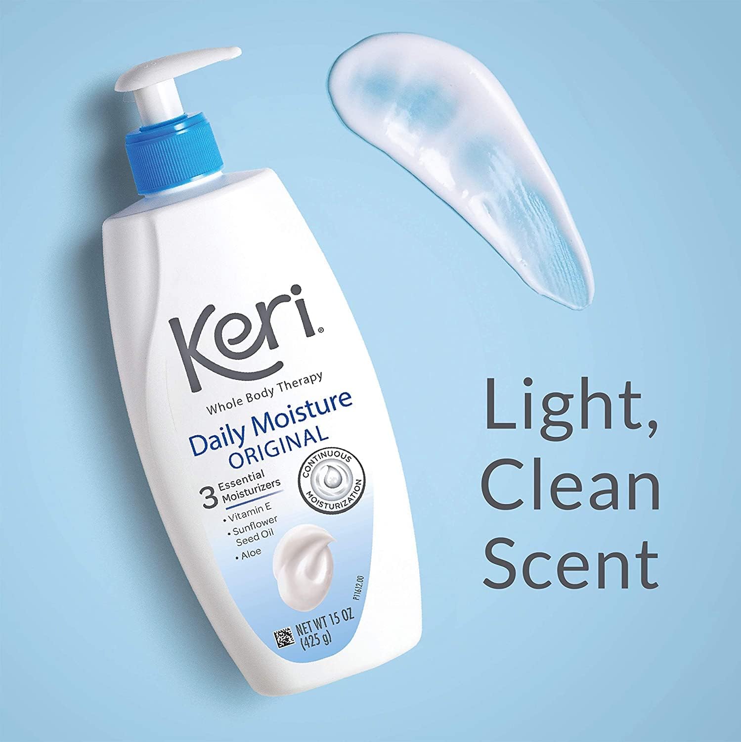 Label close-up of Keri Original Moisture Therapy 15 oz 2 pack