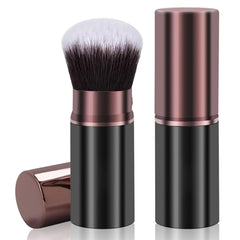 Keriloo retractable makeup brush closeup bristles for airbrush finish