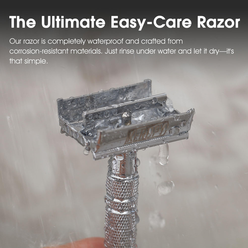 Keropy men's shaving kit startup shows a complete starter set.