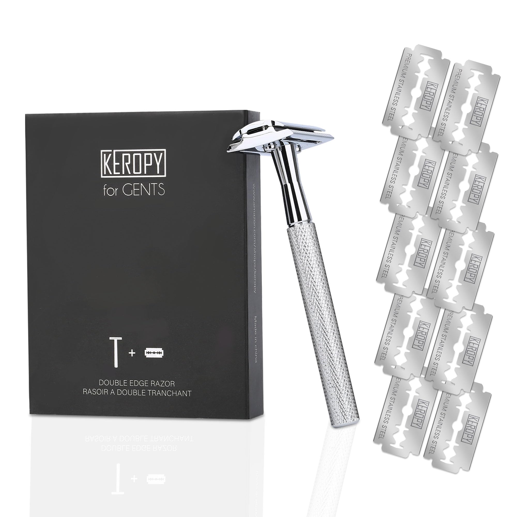 Keropy razor care and storage mockup for easy cleaning after shaving