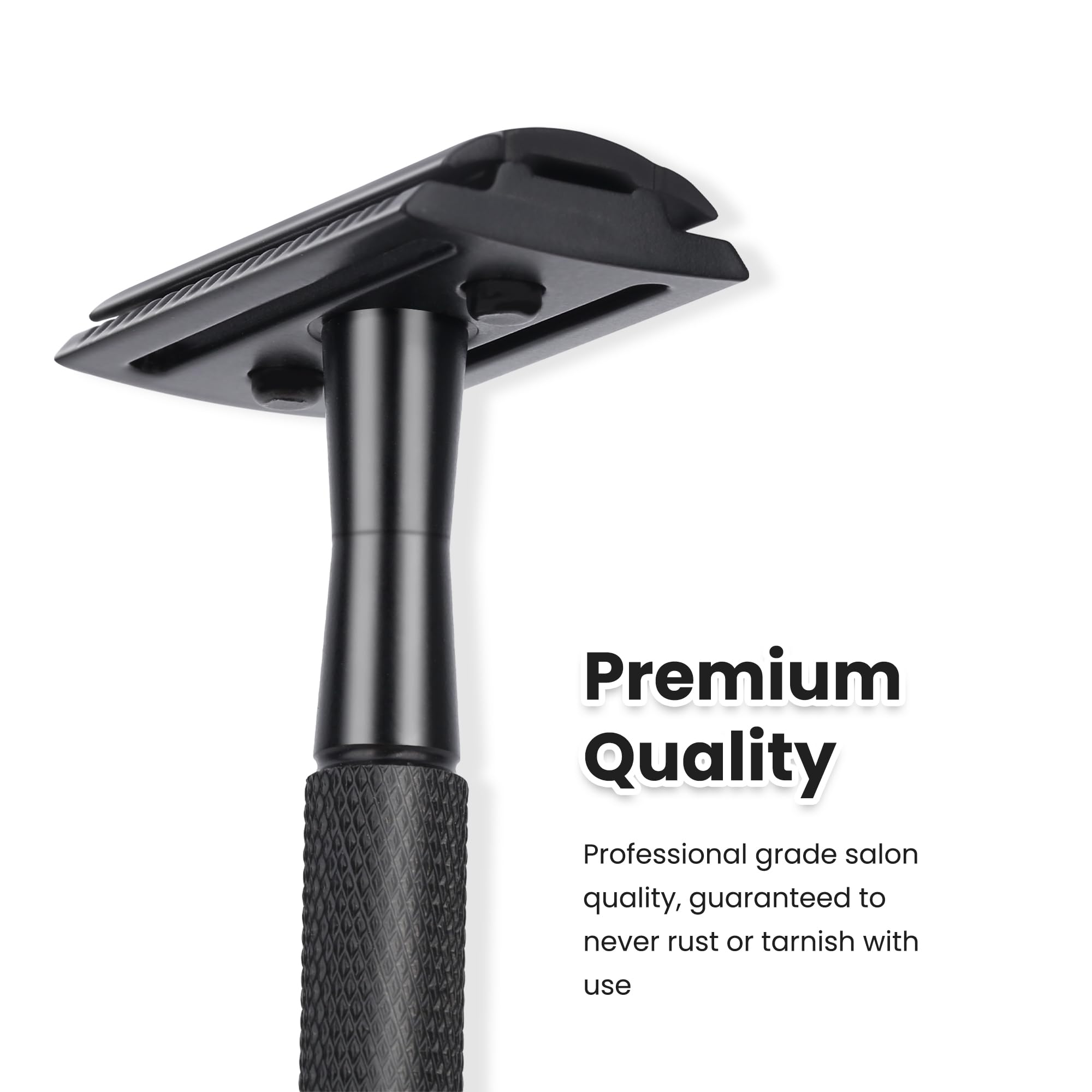 Keropy zinc alloy handle grip demonstrating sturdy control during a close shave