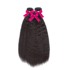 Kerriana Yaki Bundles 16-inch kinky straight weft—durable for low shedding