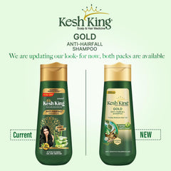 KESH KING Ayurvedic herbs illustration emphasizing 21-herb hair vitality blend.
