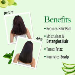 Kesh King conditioner pump-dispense shot, easy application for daily frizz management.