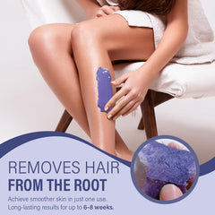 KeShi natural wax beads collection displays chamomile, rose, lavender and honey for gentle waxing.