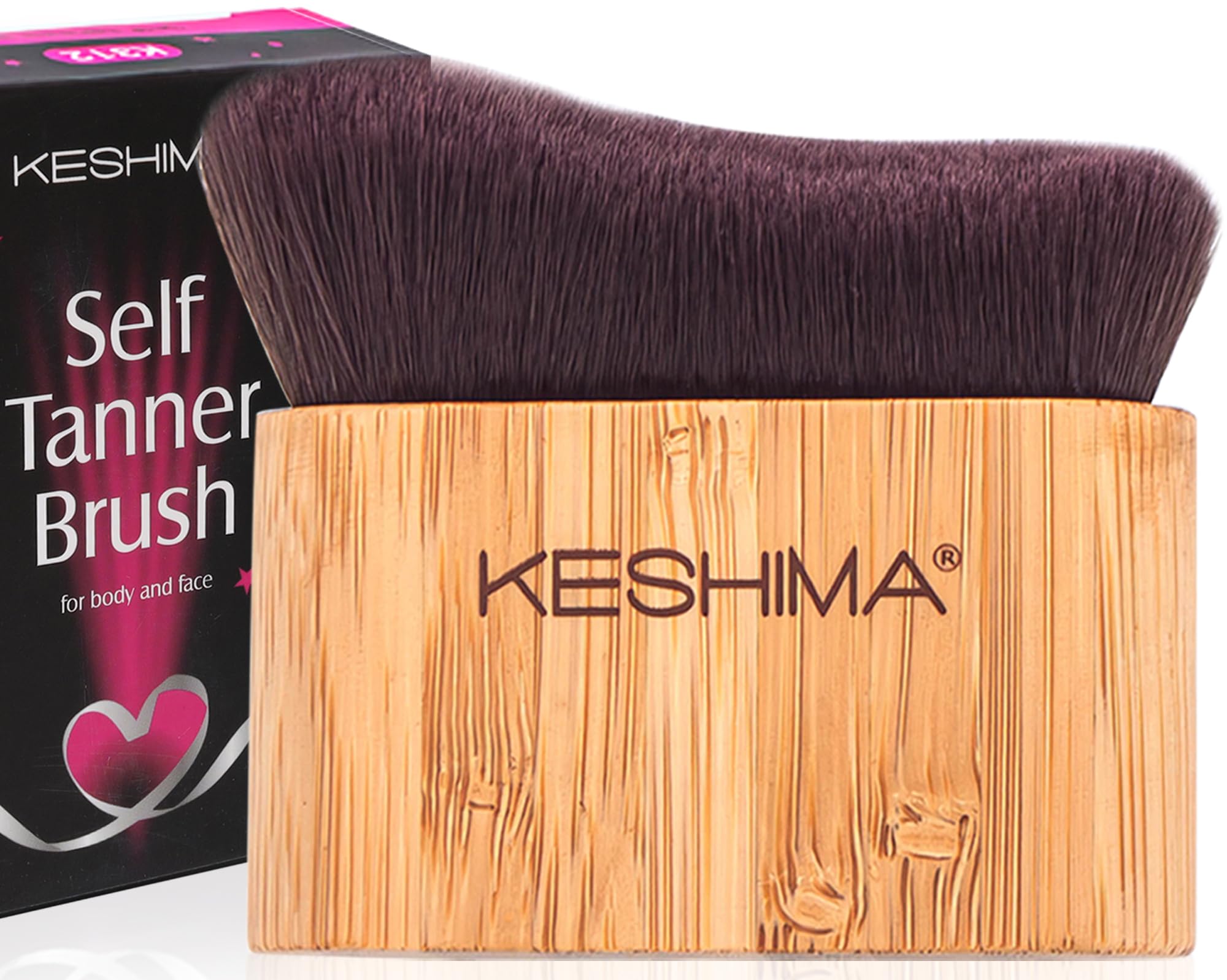 Keshima self-tanner brush with large face and body coverage for streak-free results