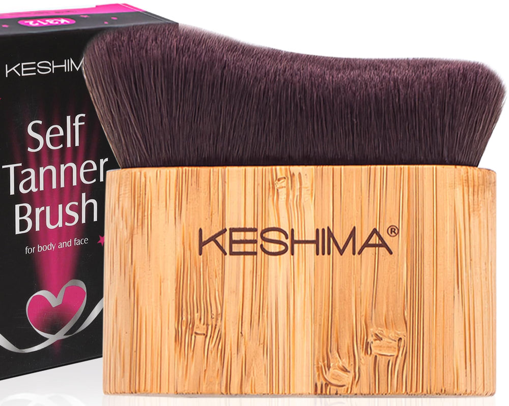 Keshima self-tanner brush with large face and body coverage for streak-free results