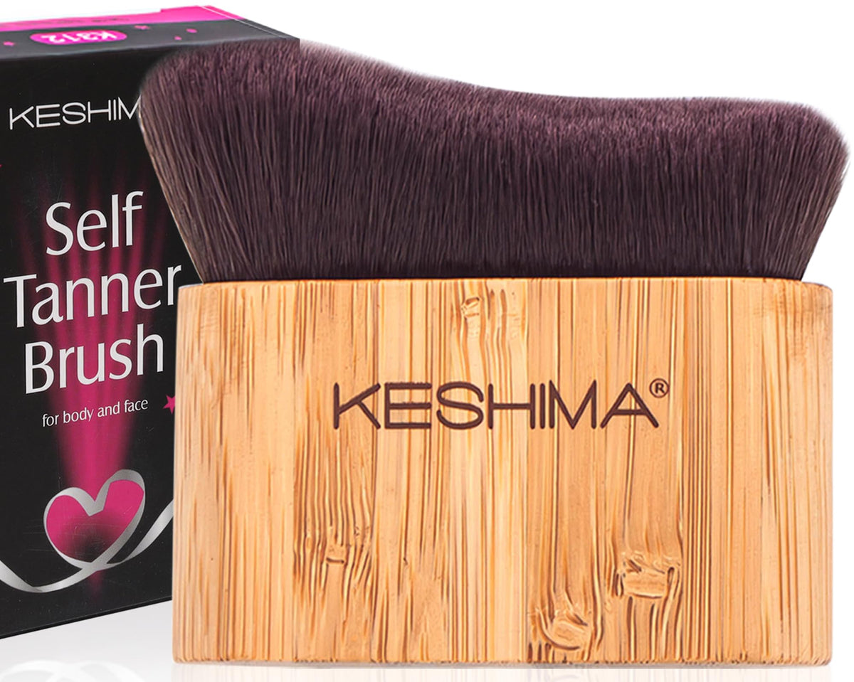 Keshima self-tanner brush with large face and body coverage for streak-free results
