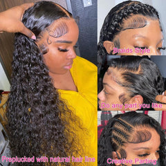 Keshon 13x5 deep wave lace front wig full density creates voluminous looks
