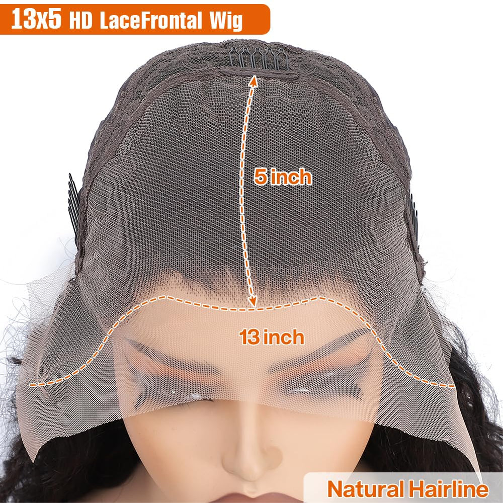 Keshon 13x5 deep wave lace front wig side-part enables versatile daily styling