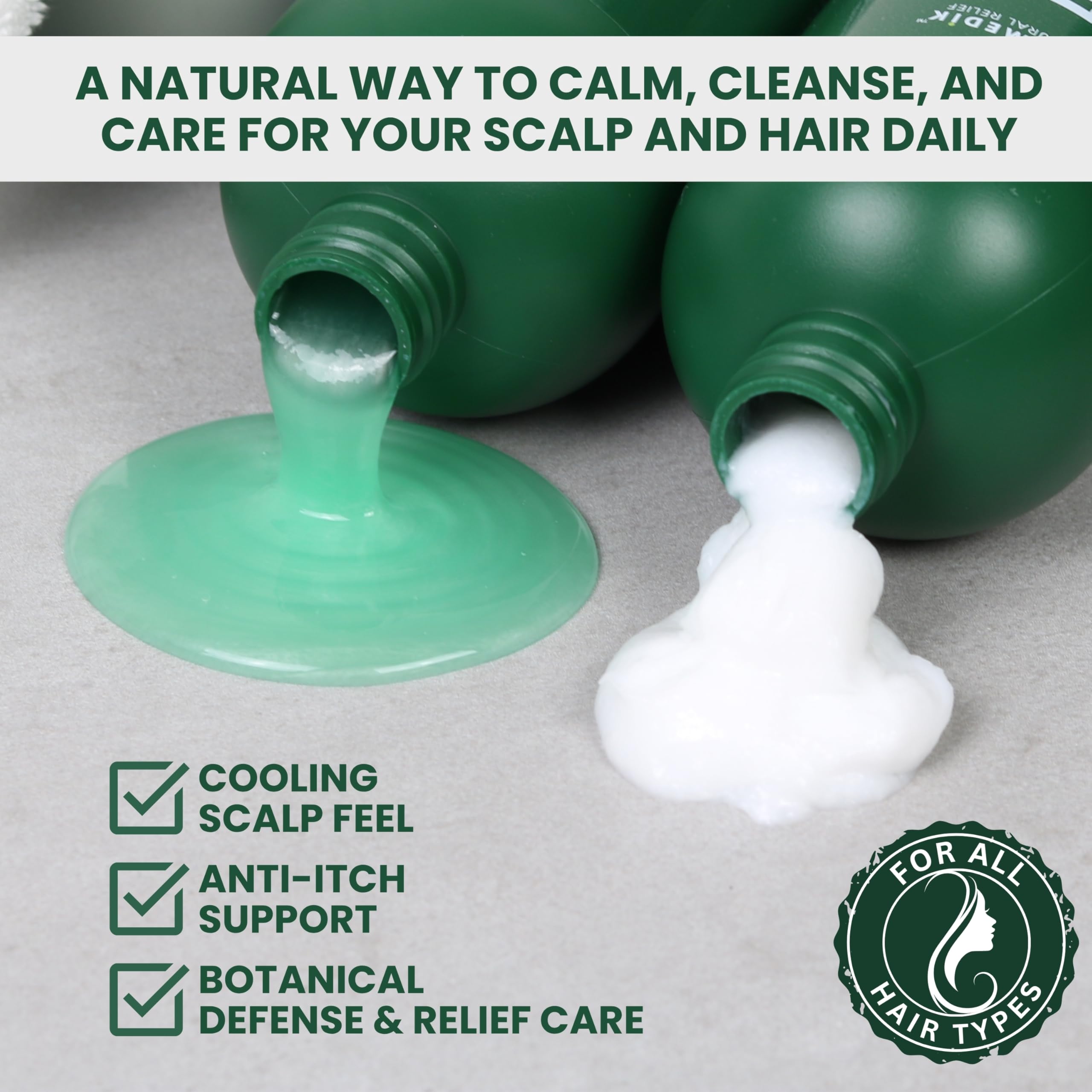 KESMEDIK scalp-cleanse-foamy-lather demonstrates deep cleansing for oily hair