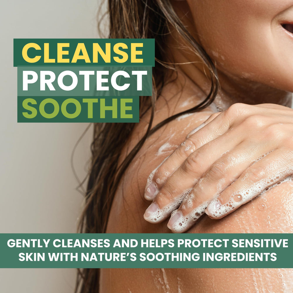 KESMEDIK Tea Tree Body Wash packaging showing aloe vera and eucalyptus ingredients