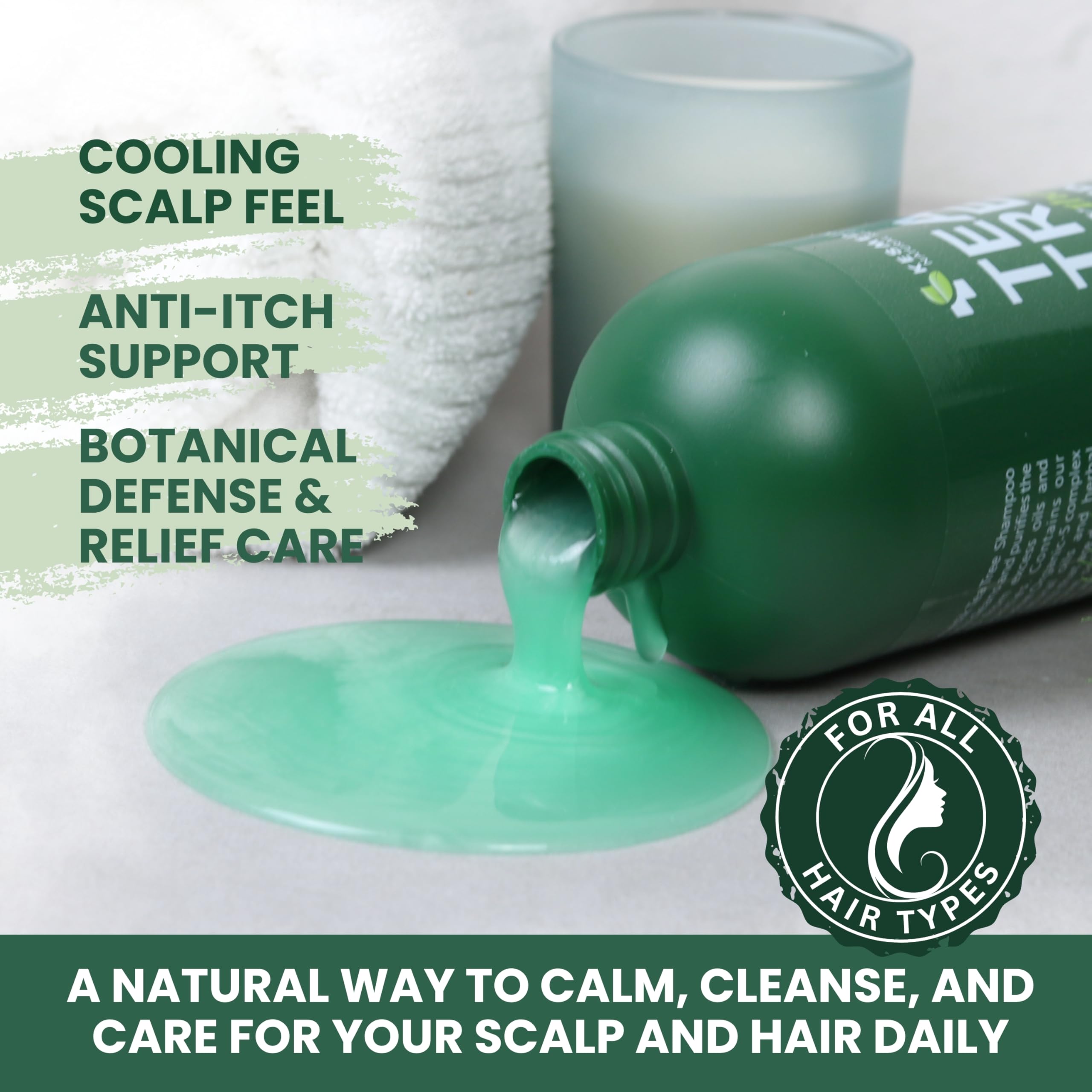 KESMEDIK Tea Tree Lavender Shampoo featuring tea tree oil for natural cleansing