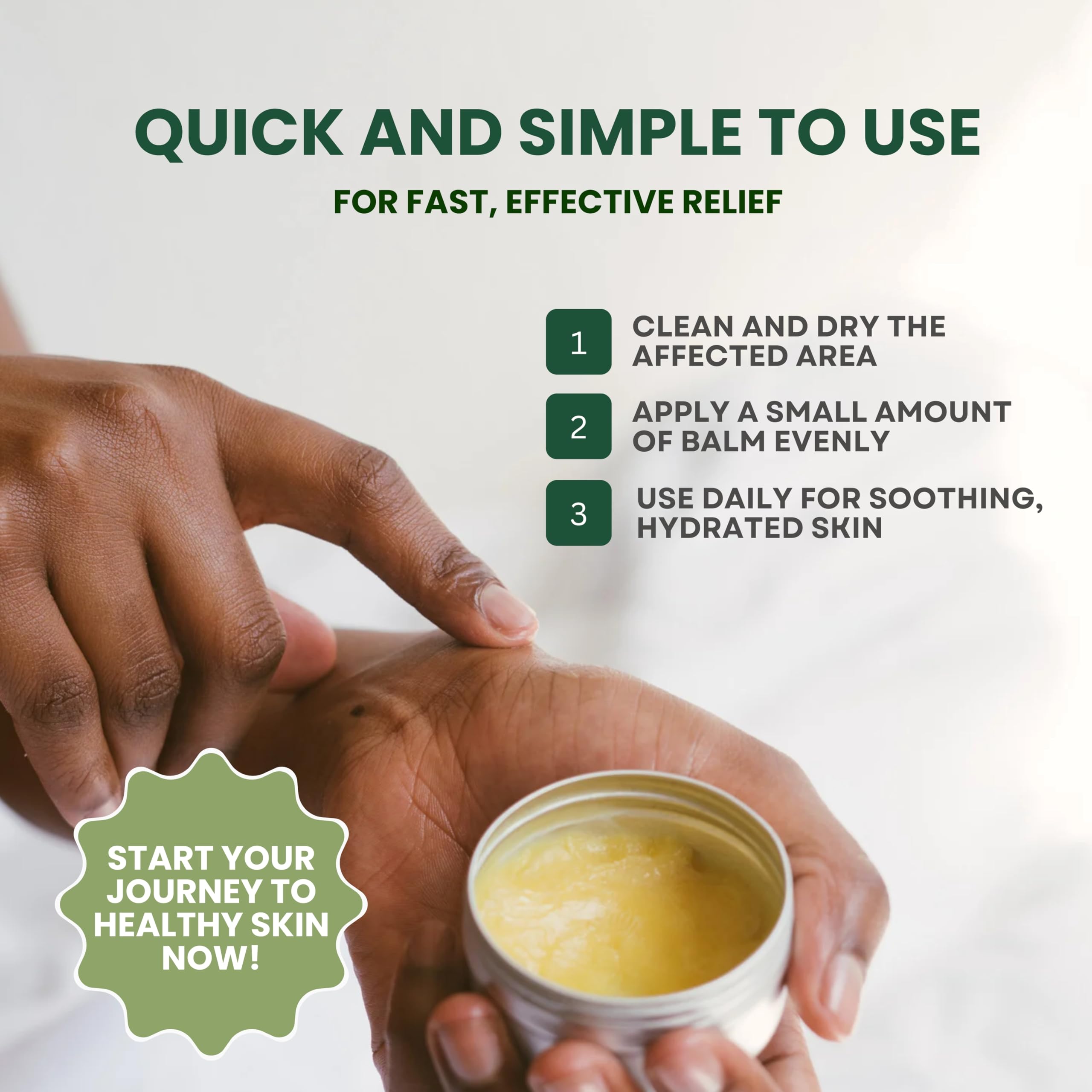 KESMEDIK Tea Tree Oil MaxTherapy Balm closeup shows tea tree oil texture.