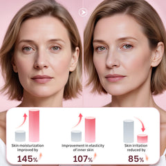 Applying Kestper collagen gel toner pad around the eye area for gentle toning