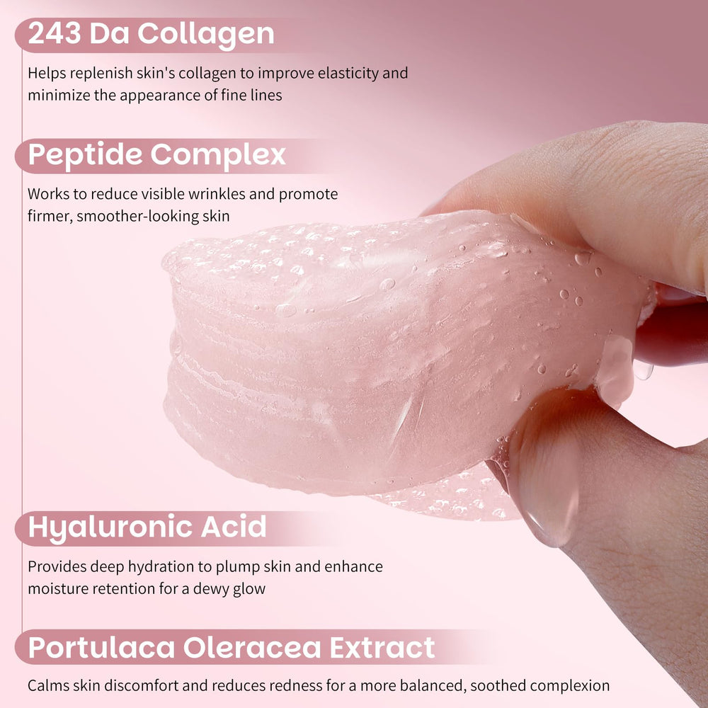 Applying Kestper collagen gel toner pad to the face for refreshed feel