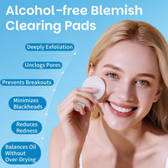 Kestper salicylic pad witch hazel close-up emphasizing soothing redness relief