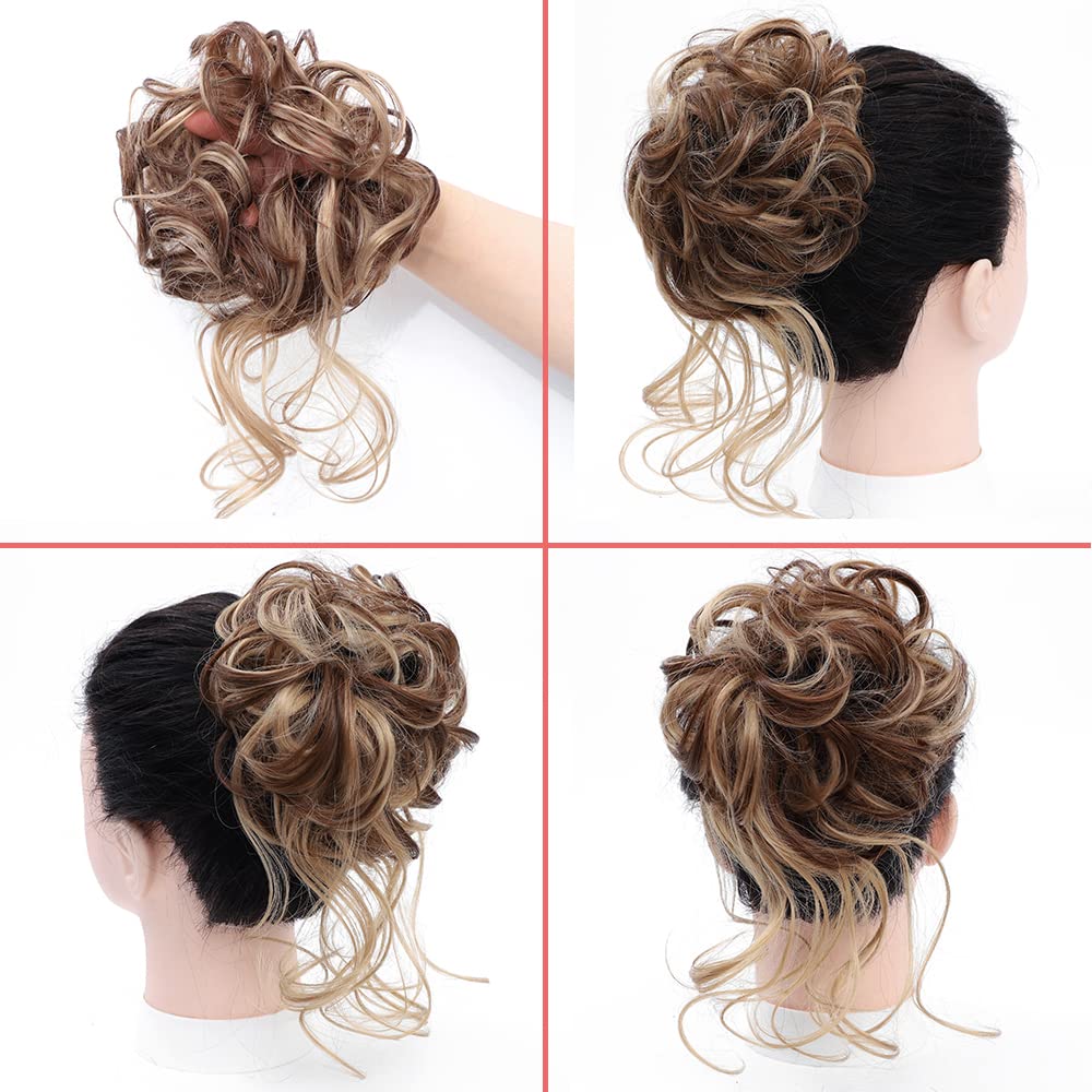 KETHBE Messy Bun worn on model for instant volume