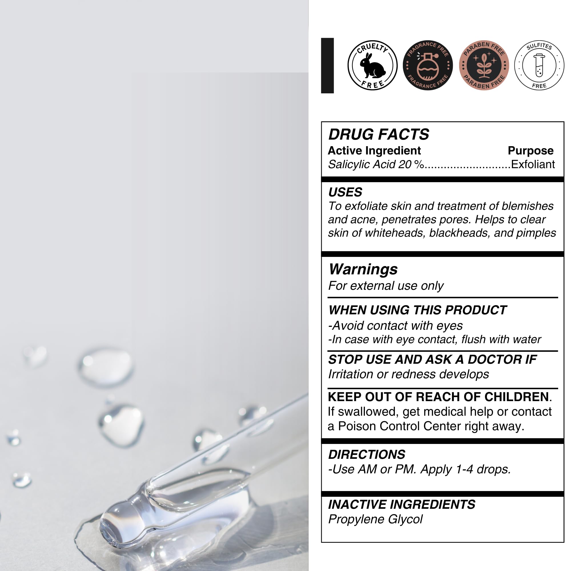 Ketostat cruelty-free label highlights clean formula without parabens or sulfates