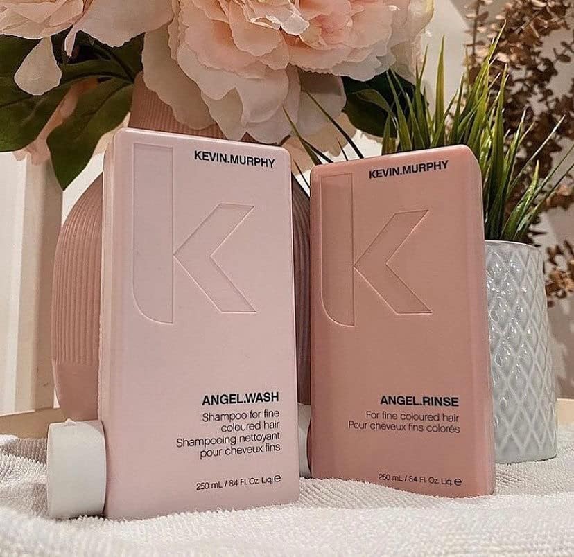 Kevin Murphy Angel Rinse packaging close-up highlights lightweight conditioning for volume