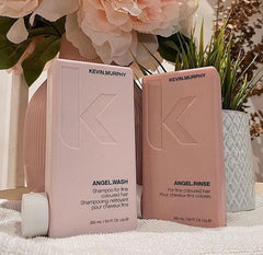 Kevin Murphy Angel Rinse packaging close-up highlights lightweight conditioning for volume
