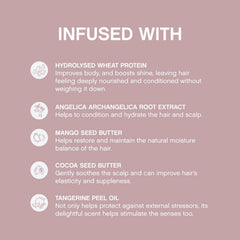 ANGEL.RINSE sulphate-free formula shown for gentle conditioning.