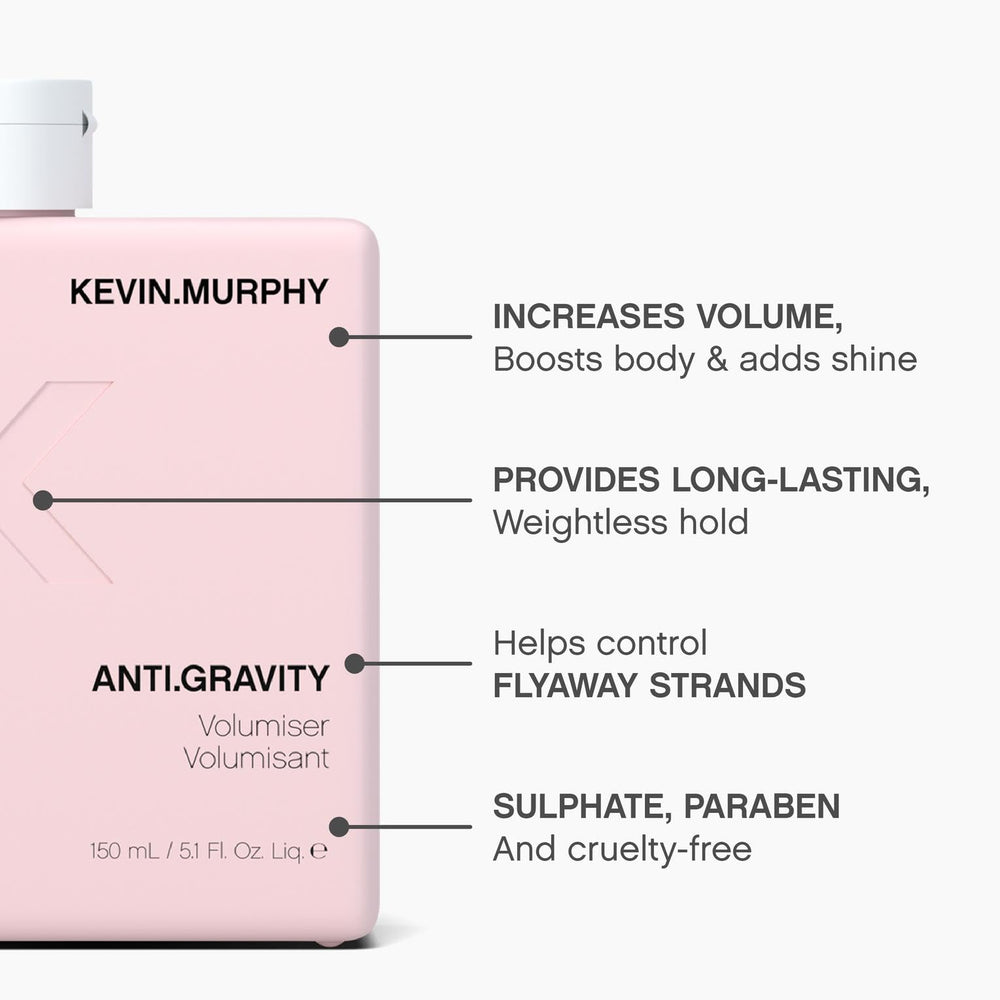 KEVIN.MURPHY ANTI.GRAVITY hair strands showing volume and texture.