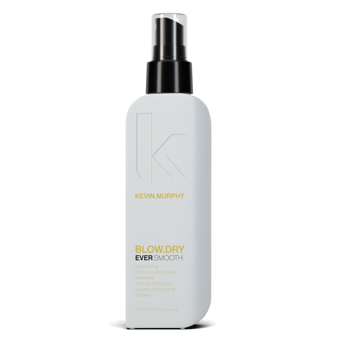 KEVIN.MURPHY BLOW.DRY EVER.SMOOTH bottle shows weightless smoothing for silky blowouts.