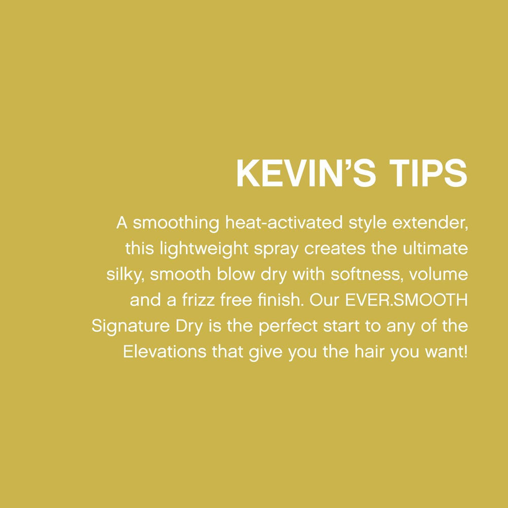 KEVIN.MURPHY BLOW.DRY EVER.SMOOTH heat-activated feature illustrates long-lasting blow-dry results.