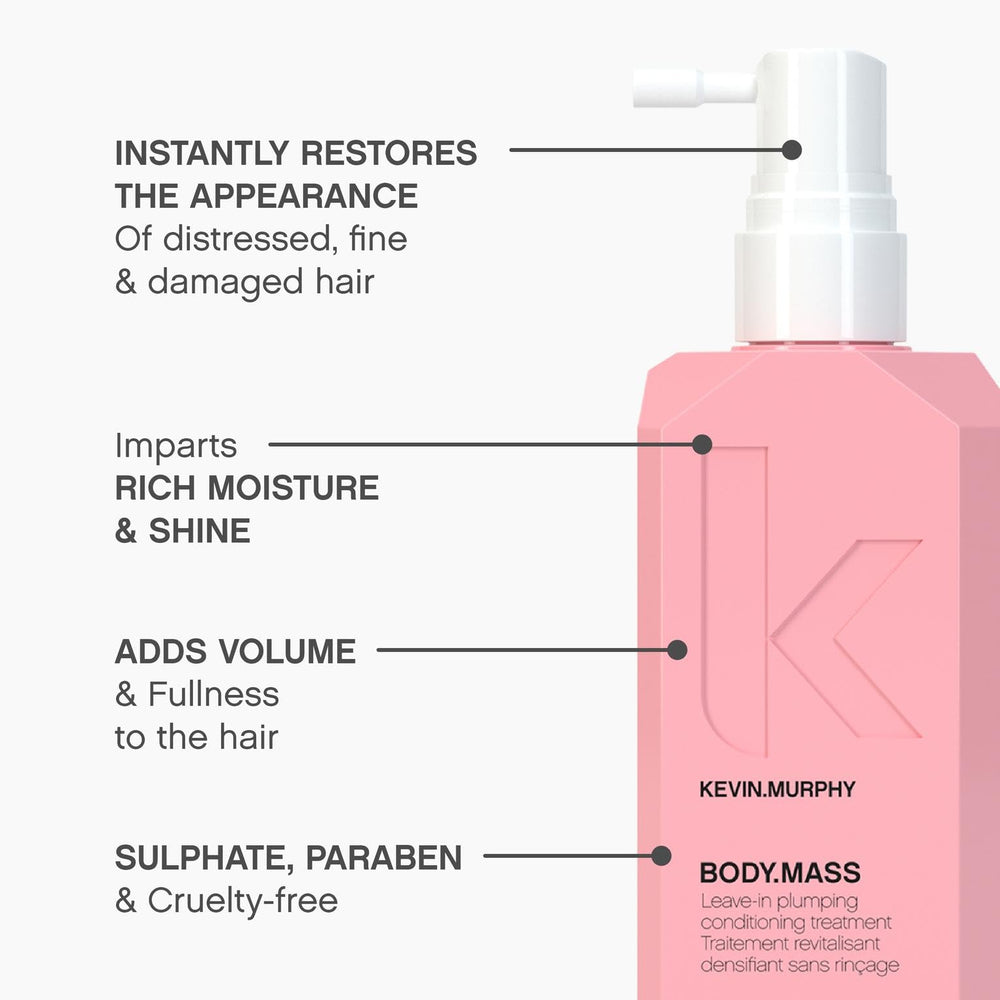 Kevin Murphy Body Mass close up on hair texture showing thickening effect
