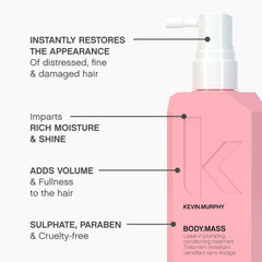 Kevin Murphy Body Mass close up on hair texture showing thickening effect