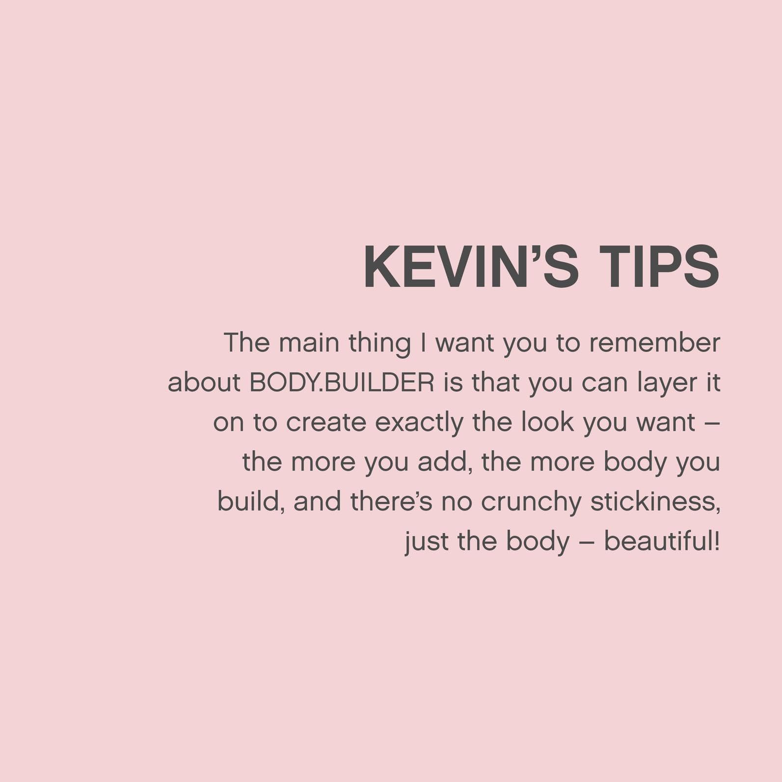 KEVIN.MURPHY BODY.BUILDER shine-moisture-balance swirl conveys healthy sheen
