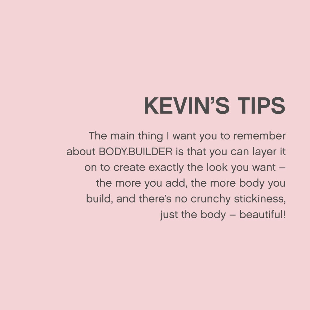 KEVIN.MURPHY BODY.BUILDER shine-moisture-balance swirl conveys healthy sheen