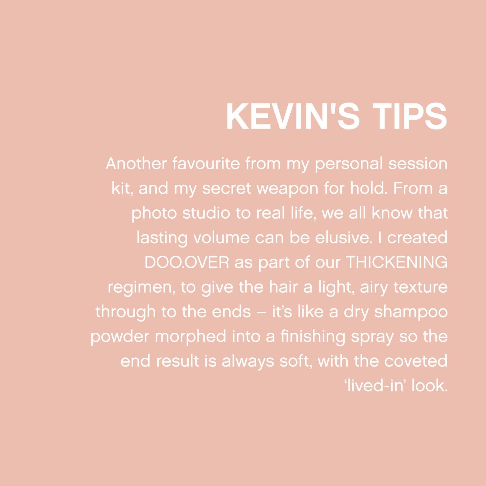 KEVIN.MURPHY DOO.OVER sulphate-free label shown for gentle care.