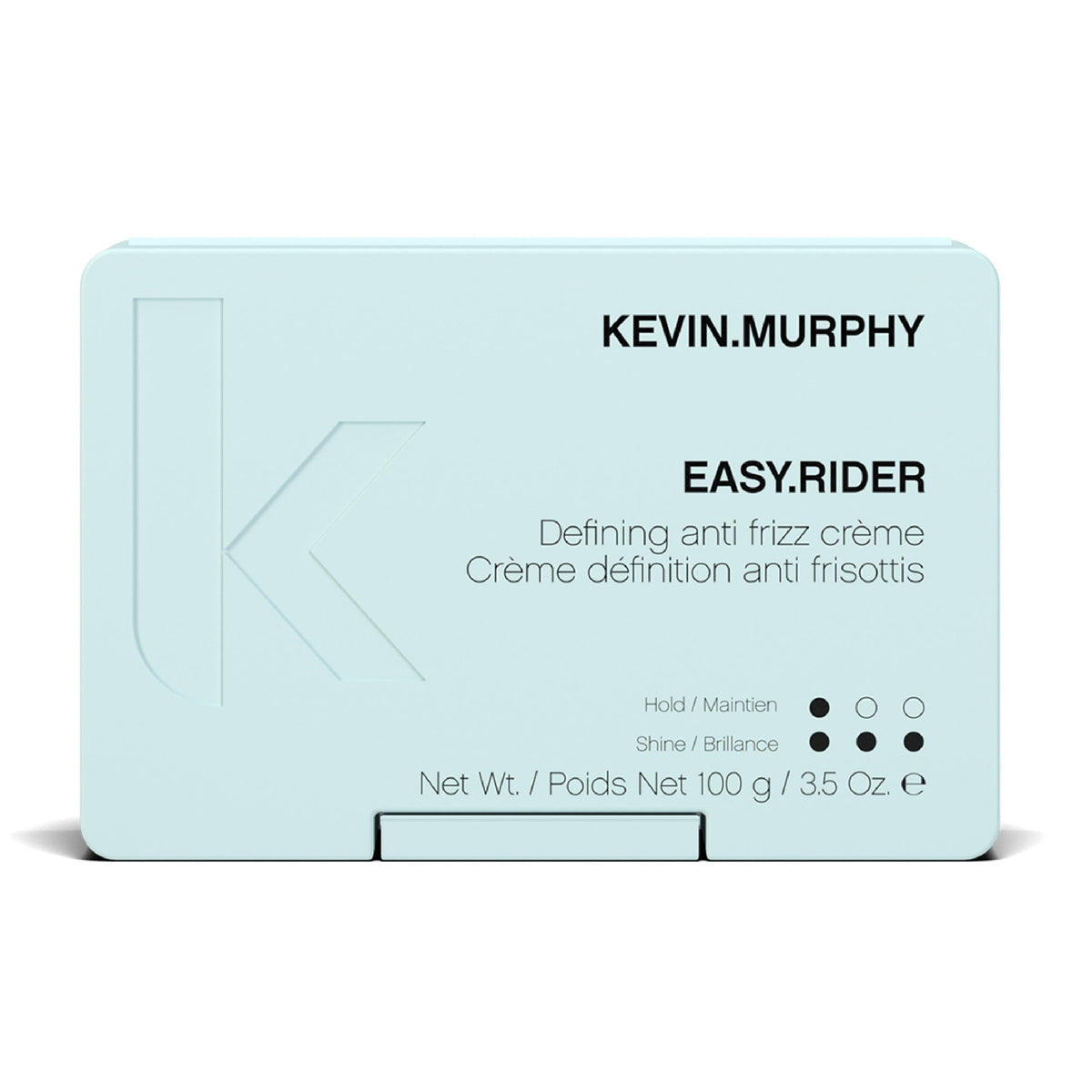 KEVIN.MURPHY EASY.RIDER cream-jar closeup for frizz control and curl activation.