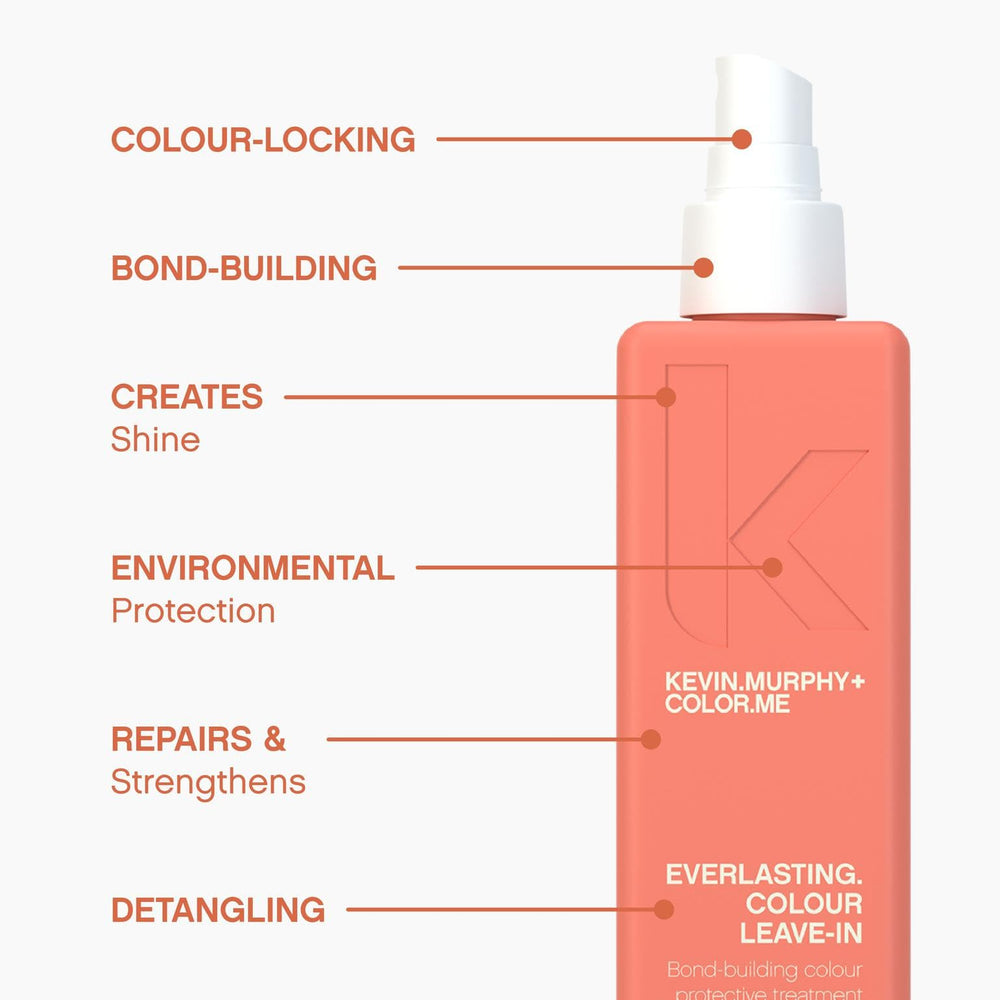 Kevin.Murphy Everlasting Colour Leave-In application on hair highlighting repair and shine.