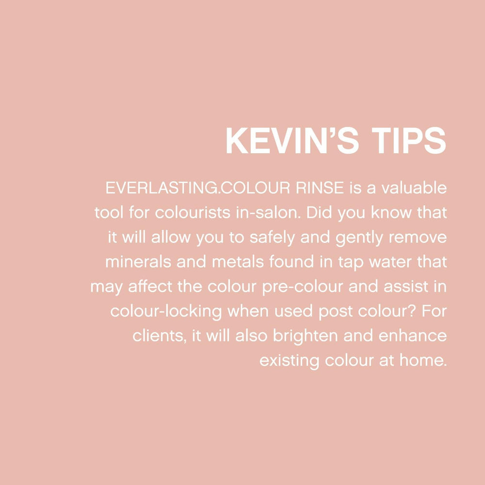 KEVIN.MURPHY EVERLASTING.COLOUR RINSE sulphate-free label signals gentle care