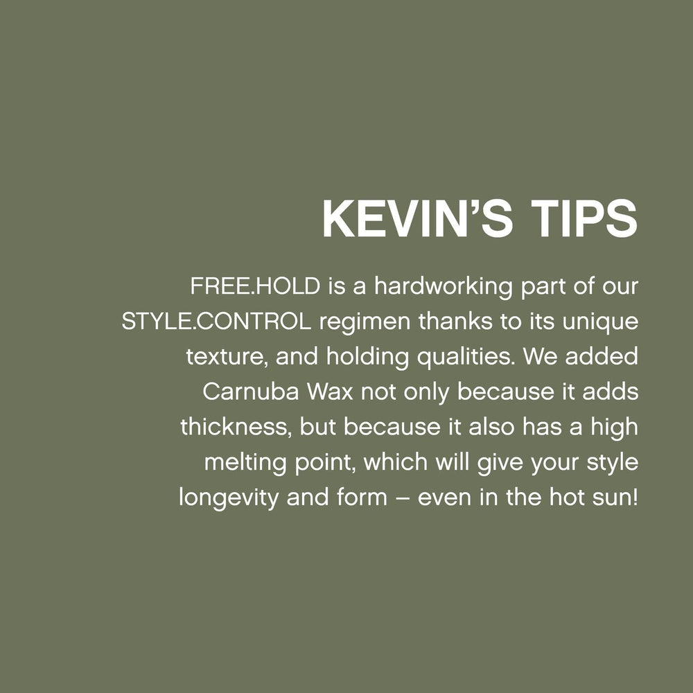 Kevin.Murphy FREE.HOLD carnauba wax close-up highlights hair thickness and texture.