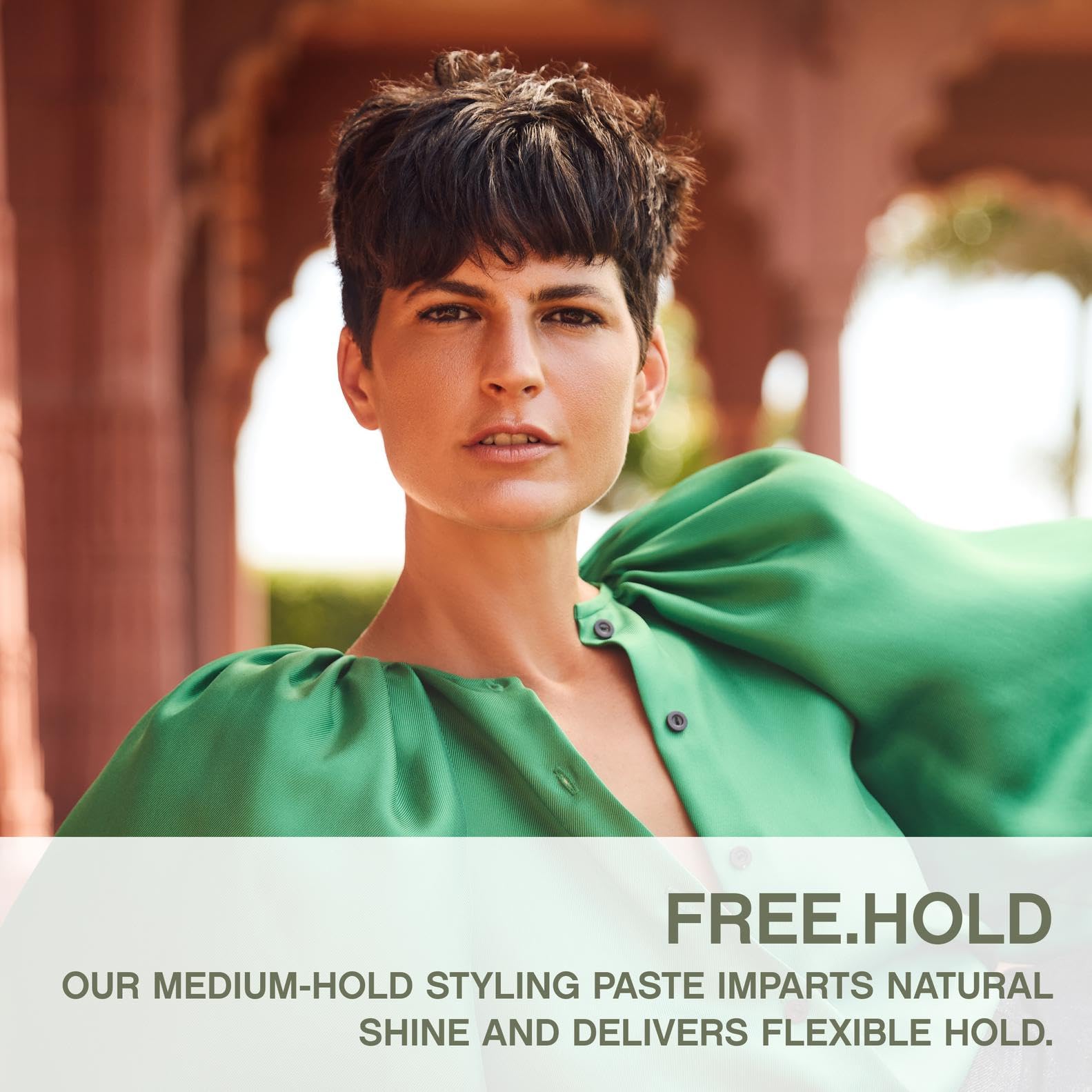 Kevin.Murphy FREE.HOLD paste application demonstrates easy work-through styling and medium hold.