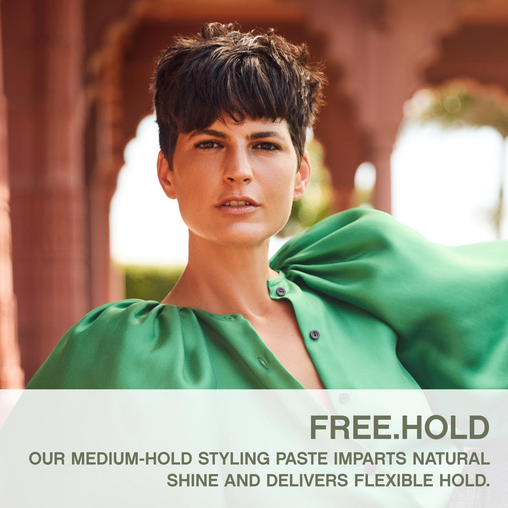 KEVIN.MURPHY FREE.HOLD hair gloss image demonstrates glossy finish and controlled styling.