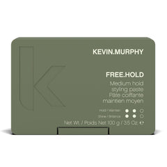 KEVIN.MURPHY Free.Hold paste packaging showcases versatile styling for all hair types.
