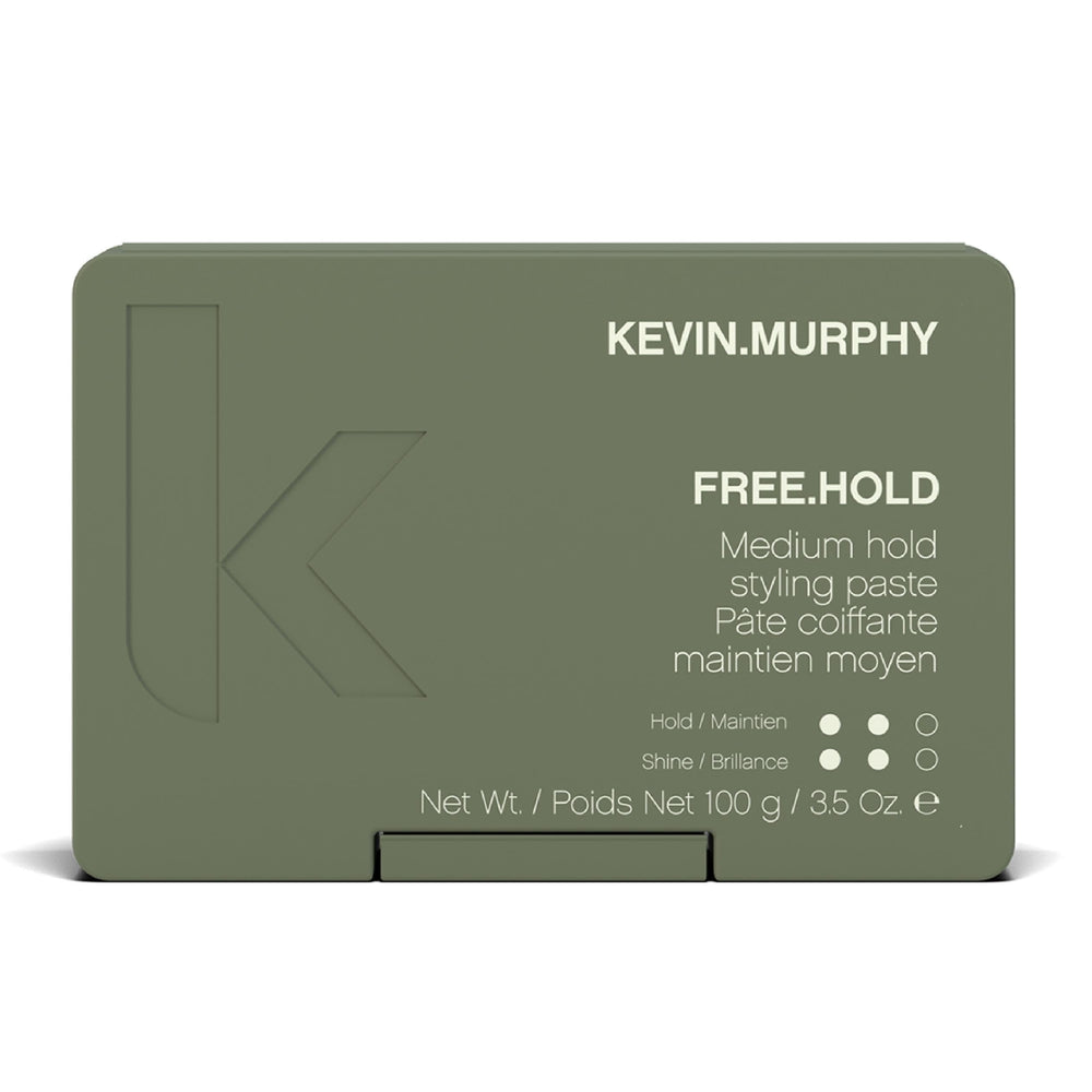 KEVIN.MURPHY FREE.HOLD paste tube closeup for flexible hold and natural shine.
