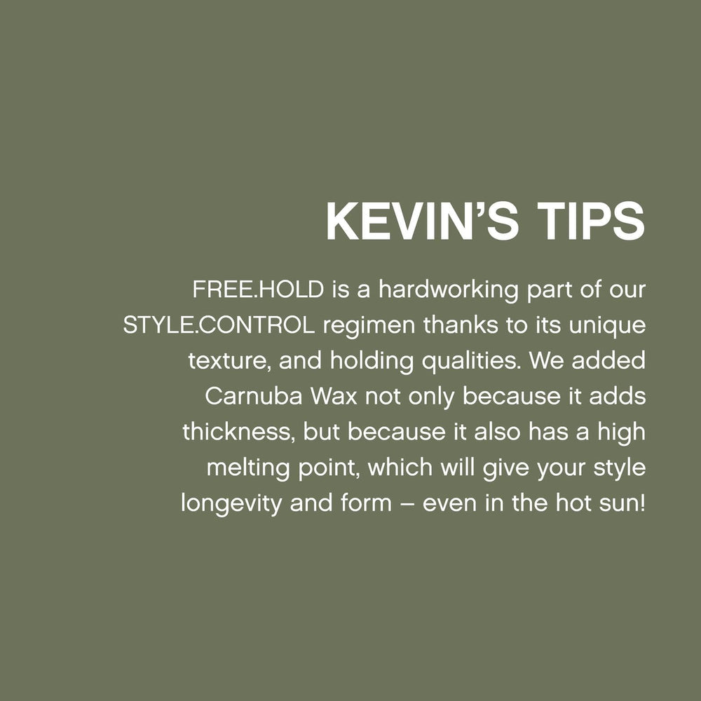 KEVIN.MURPHY FREE.HOLD bergamot-vanilla scent enhances mood during styling.