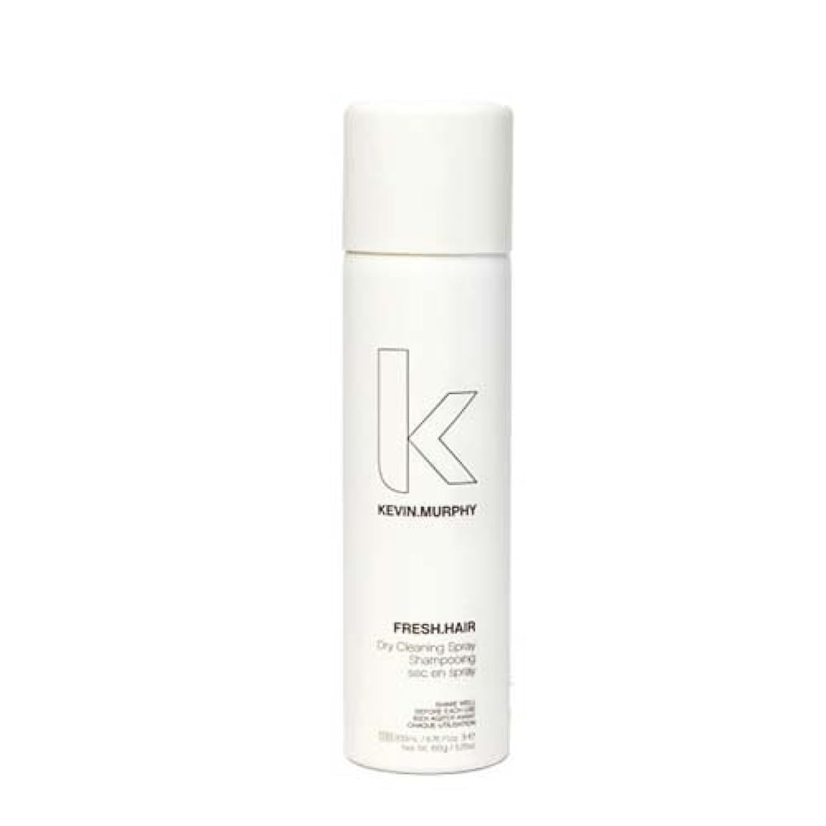 Kevin Murphy Fresh Hair Dry Shampoo Spray bottle refreshes hair and absorbs oil.