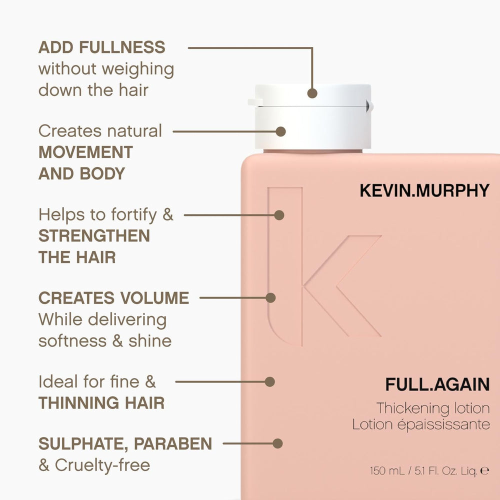 KEVIN.MURPHY FULL.AGAIN hair movement image conveying natural bounce and fullness