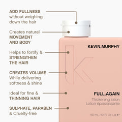 KEVIN.MURPHY FULL.AGAIN hair movement image conveying natural bounce and fullness