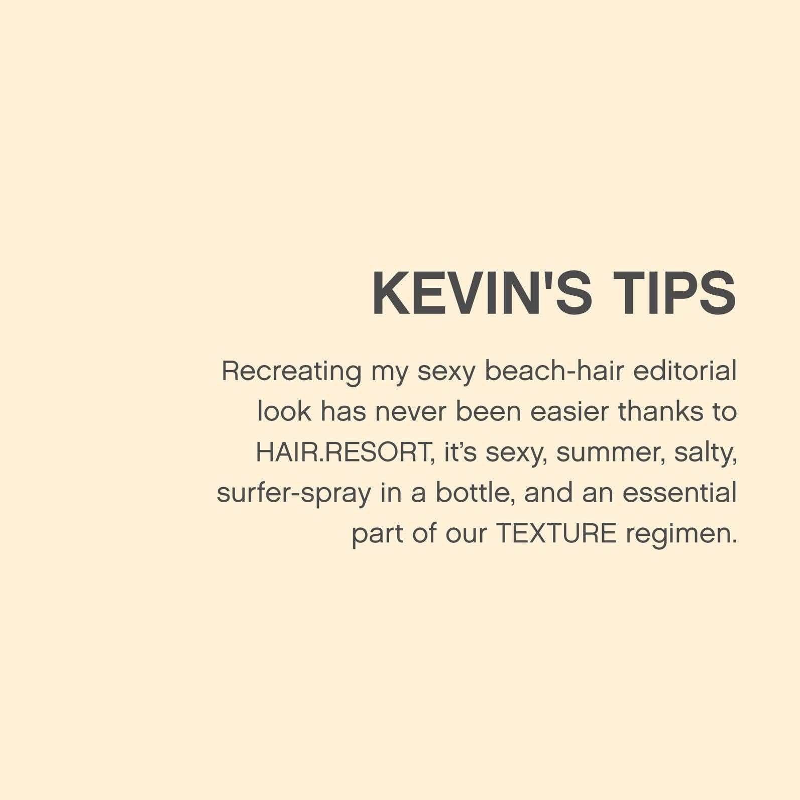 Kevin.Murphy Hair.Resort.Spray citrus scent for fresh aroma.