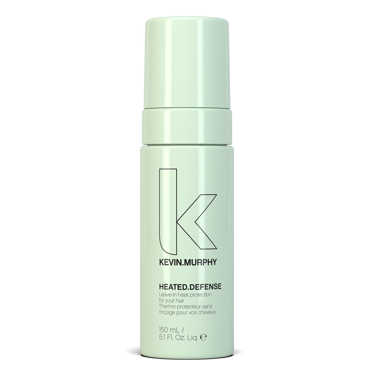 KEVIN.MURPHY Heated.Defense bottle hero showing weightless heat protection for all hair types