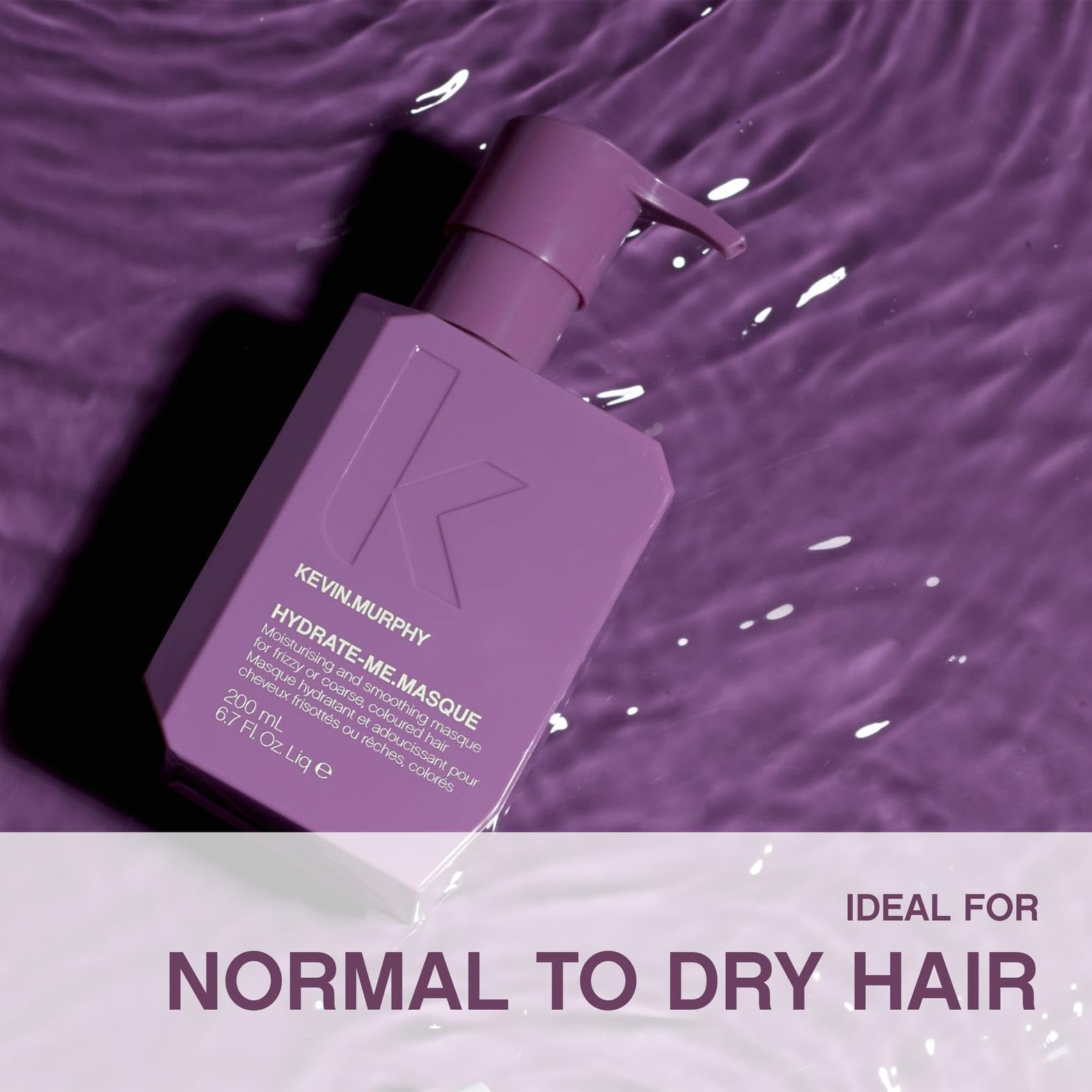 Kevin.Murphy Hydrate-Me.Masque dry-hair-application demonstrates detangling and softness